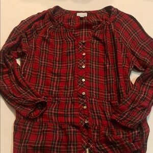 J-Jill Plaid Red Shirt